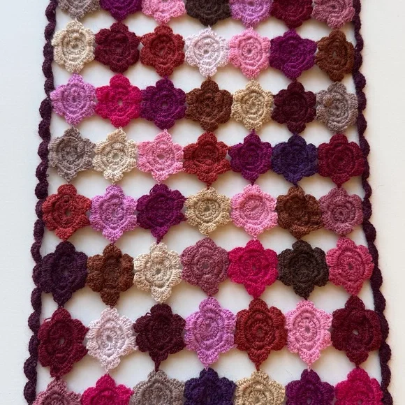 Sophie Digard Multicolor Wool Floral Crochet Scarf OS - Picture 7 of 11